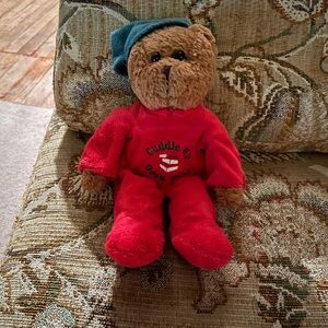 Galerie Au Chocolat Cuddle Up Book Bear Red Pajamas Christmas Stuffed Plush 12"